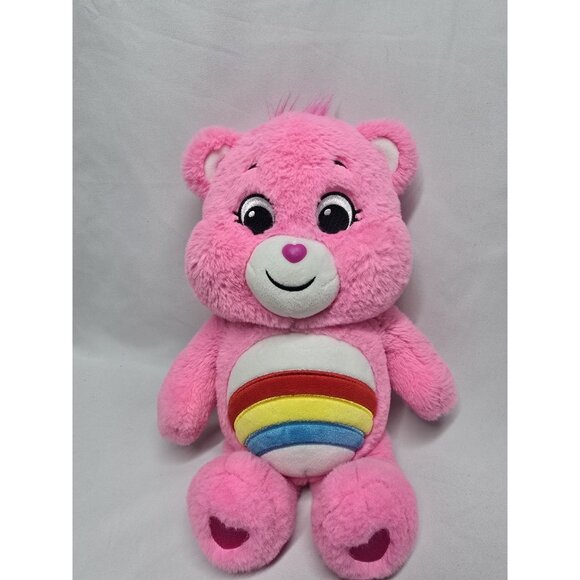 Care Bears Unlock the Magic Cheer Bear 14" Plush Pink Rainbow Stuffed Animal - Picture 1 of 7